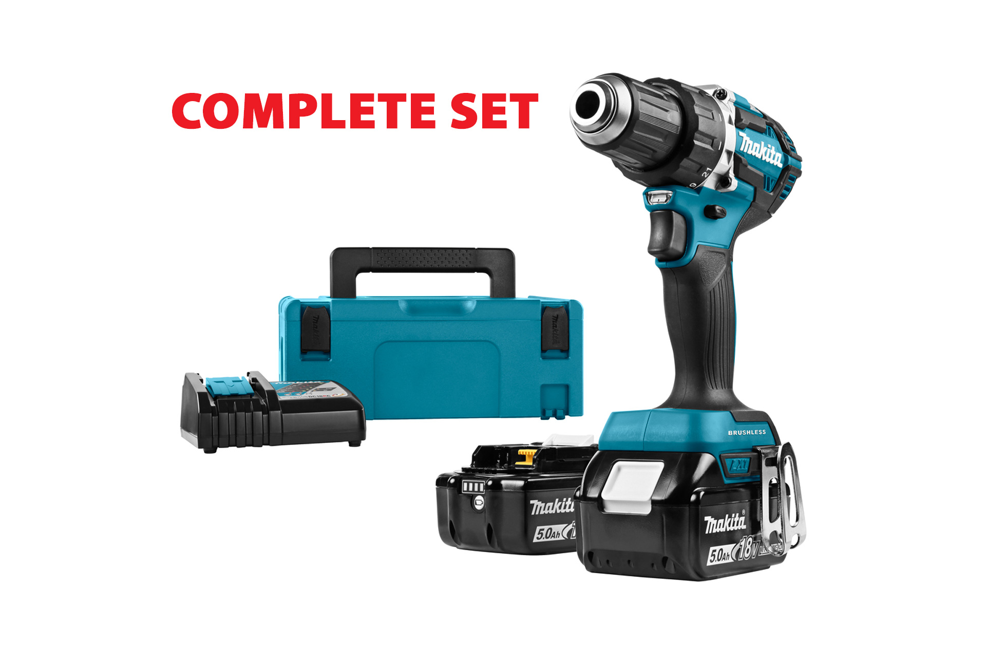 Makita DDF484RTJ Li-ion boor-/schroefmachine set 18V accu (2x5.0Ah) in Mbox