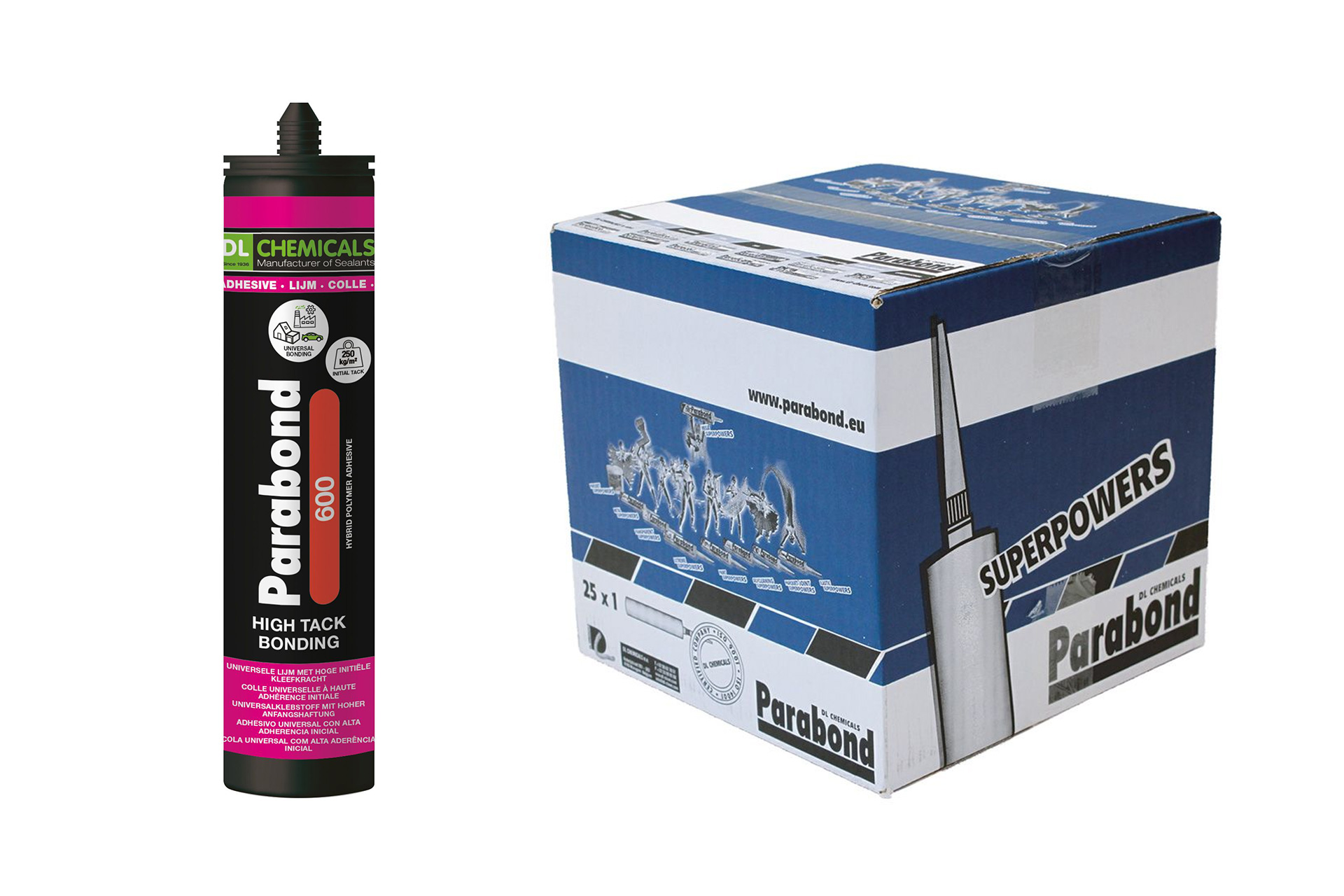 High Tack Parabond 600 lijmkit wit 12 stuks 290 ml