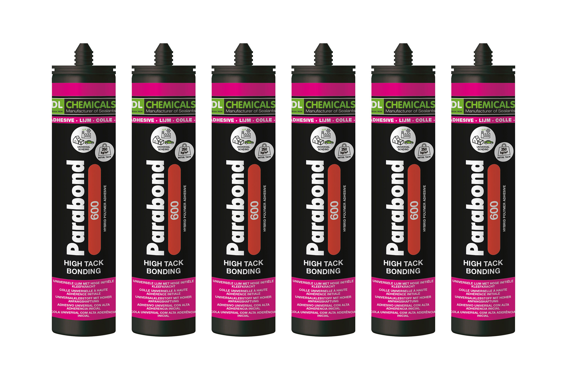 High Tack Parabond 600 lijmkit wit 6 stuks 290 ml