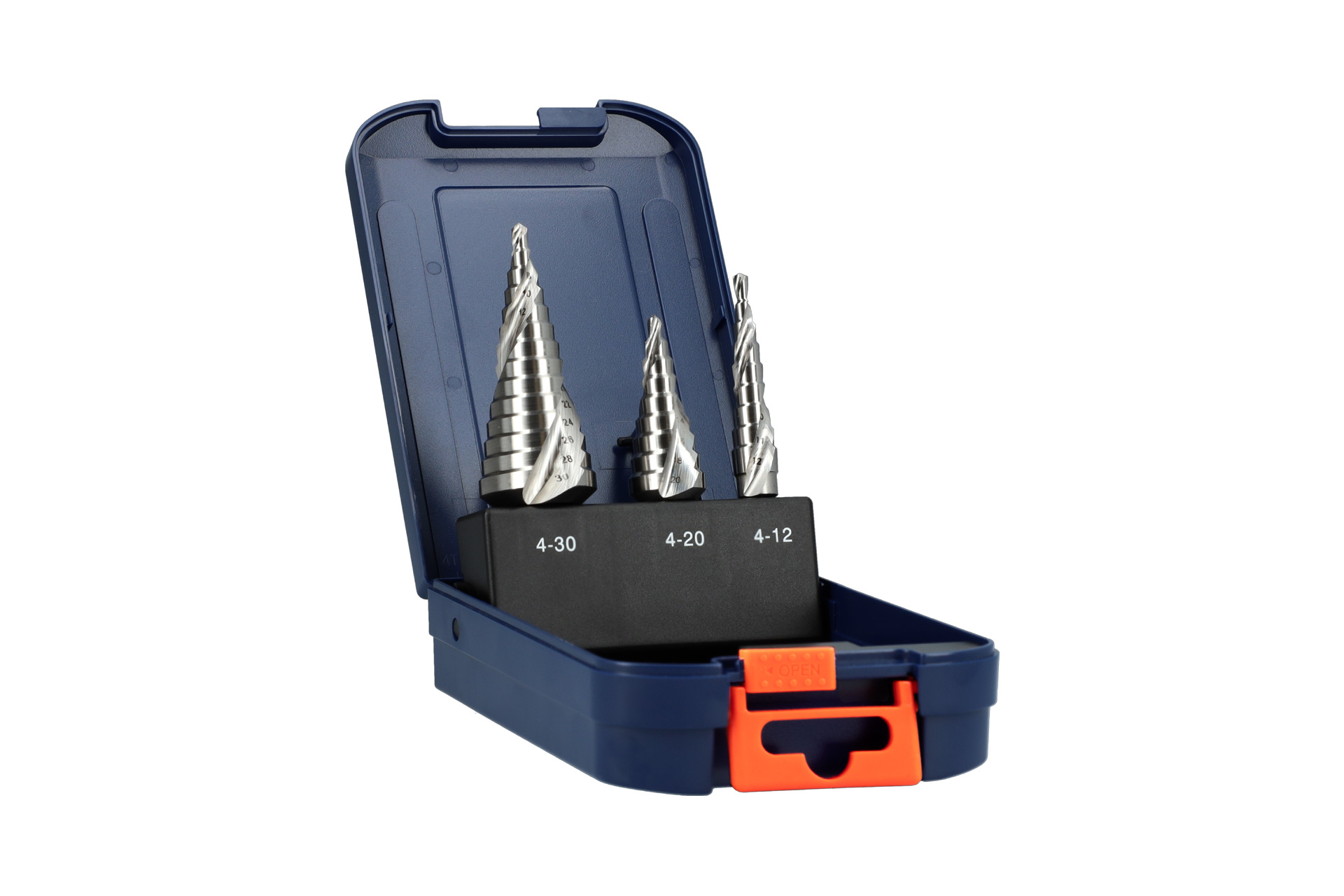 Rotec 3-delig set trappenboren type 425 in ABS-cassette