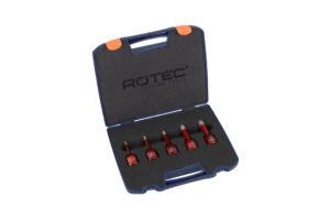Rotec 5-delig Diamantboorkronenset type '757-PREMIUM', M14 opname, in kunststof koffer